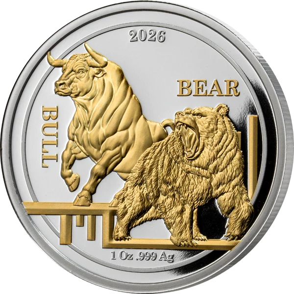 1 Dollar Ascension Bulle und Bär 2026 Shiny Gold Edition