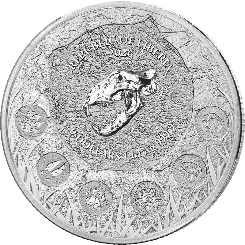 1 Unze Silber Liberia Megafauna - Cave Lion 2026