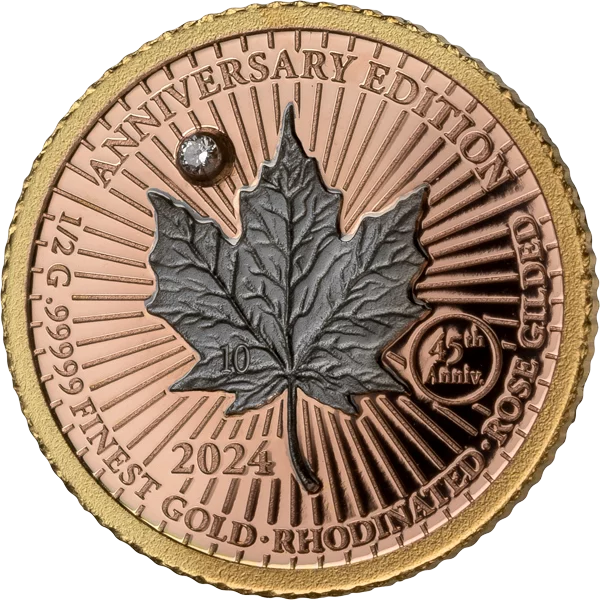 7 x 1.000 Francs Gabun Half Gram Gold Coins 2024