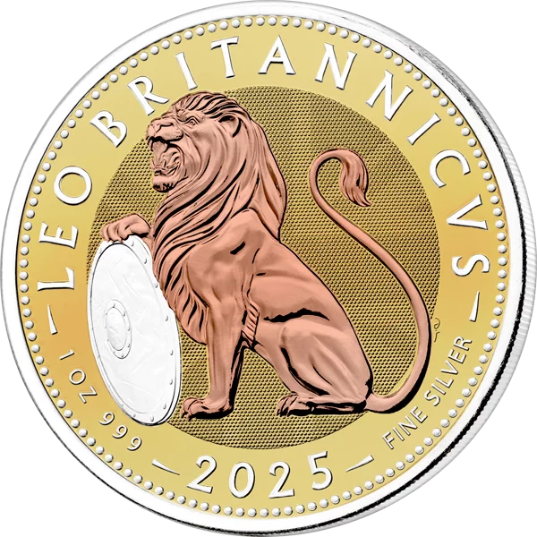 2 Pounds Großbritannien British Lion 2025 Triple Gold Edition