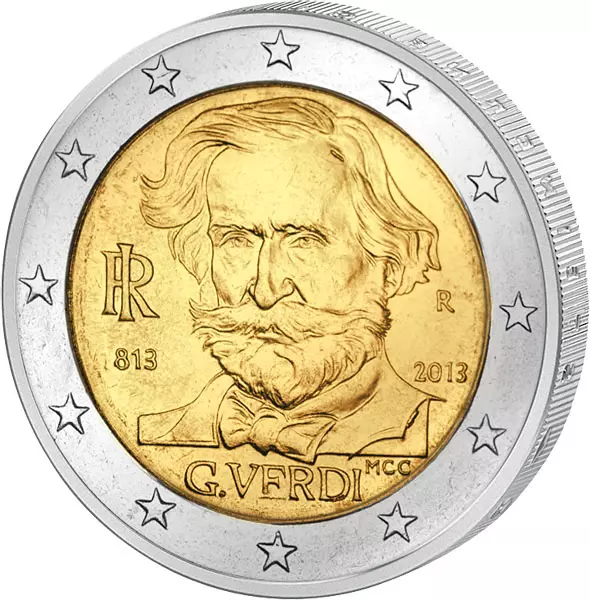 2 Euro Italien 200. Geburtstag Giuseppe Verdi 2013 2 Euro Italien 200. Geburtstag Giuseppe Verdi 2013