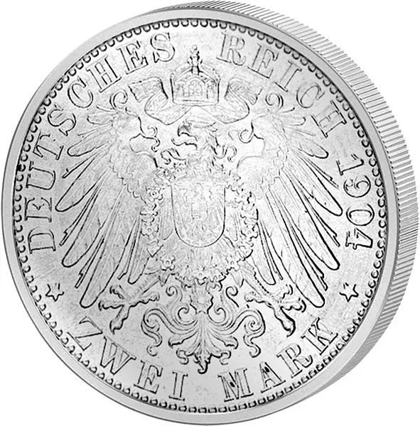 2 Mark Hansestadt Bremen 1904 vorzüglich 2 Mark Hansestadt Bremen 1904 vorzüglich