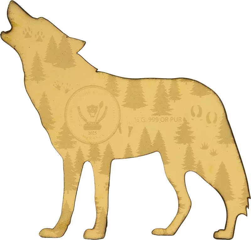 100 Francs Kongo Wildlife in Golden Shapes Wolf 2025