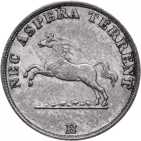 6 Pfennig Hannover Sachsenross König Ernst August / Georg V. 1846-1851