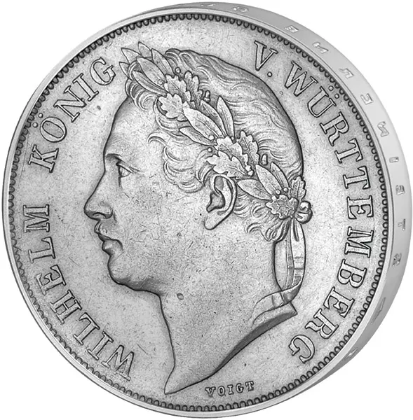Gedenkgulden Württemberg König Wilhelm I. 1841