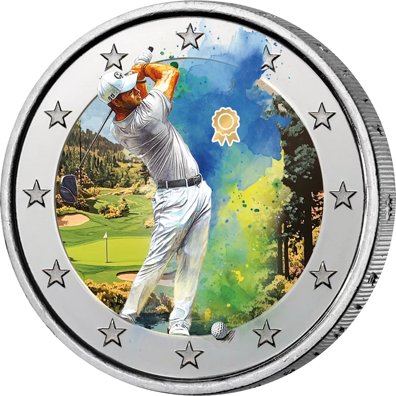 2-Euro-Künstlerausgabe Sport Golf