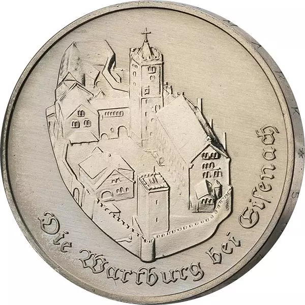 5 Mark DDR Die Wartburg bei Eisenach 1982 Stempelglanz