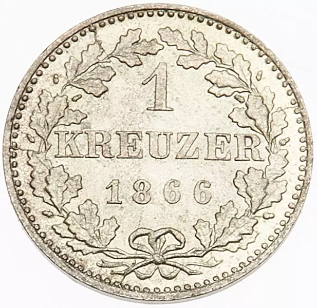 1 Kreuzer Freie Reichsstadt Frankfurt 1859-1866
