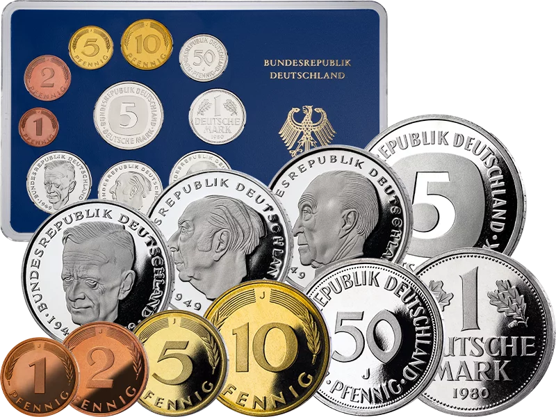 BRD-Kursmünzen-Serie 1991 Polierte Platte