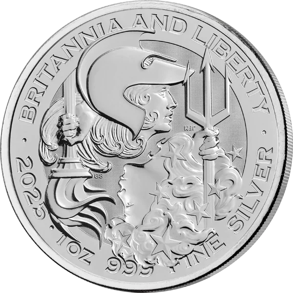 1 Unze Silber Großbritannien Britannia and Liberty 2025