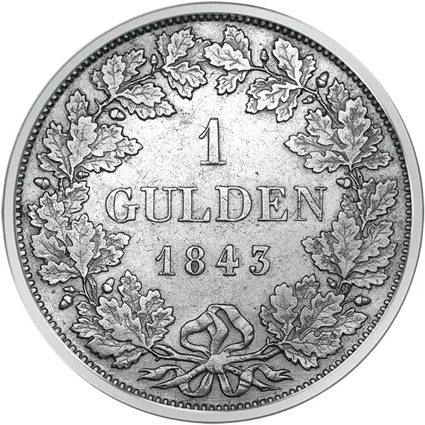 1 Gulden Württemberg König Wilhelm I. 1838-1856