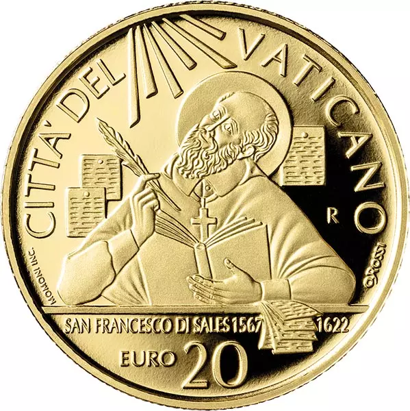 20 + 50 Euro Vatikan 400. Todestag Franz von Sales + 200. Todestag Antonio Canova 2022