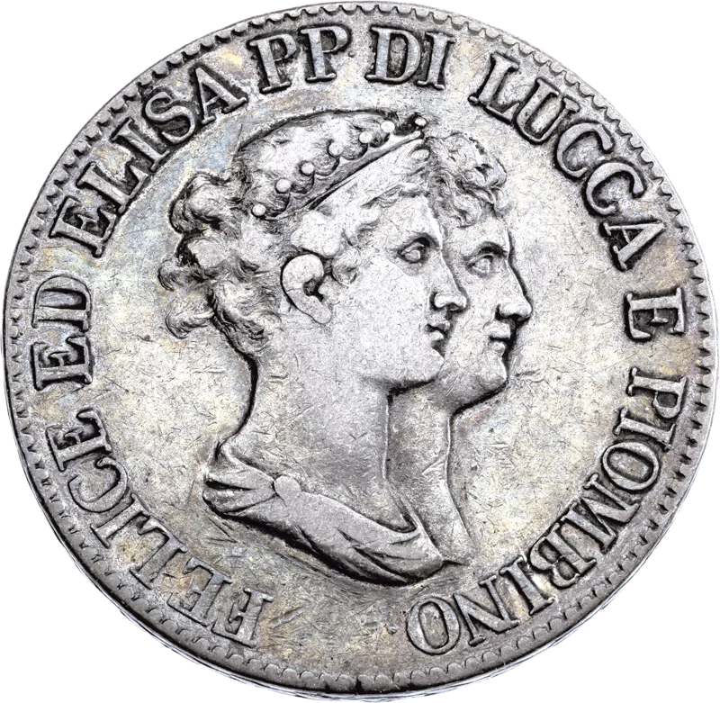 5 Franchi Italien Lucca und Piombino Bonaparte und Baciocchi 1805 - 1808