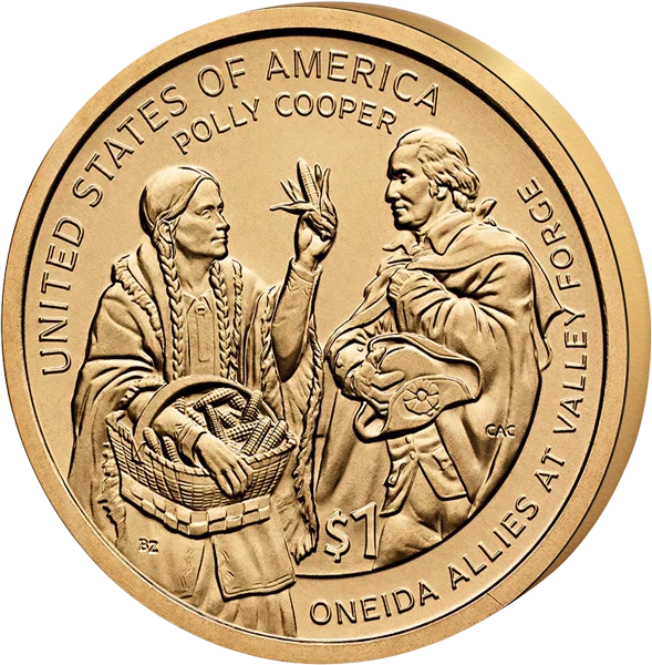 1 Dollar USA Native American Dollar - Oneida allies at Valley Forgec 2026