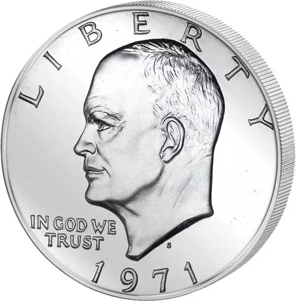 1 Dollar USA Eisenhower Mondlandung 1971-1974 Polierte Platte