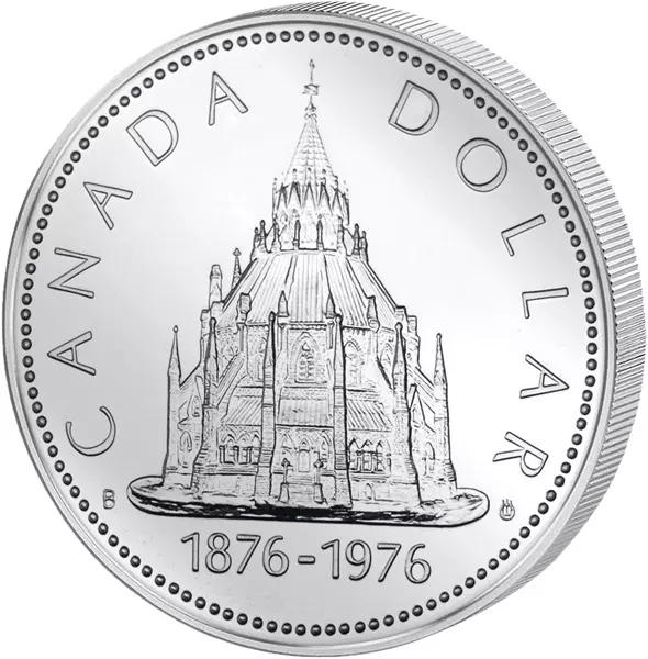 1 Dollar Kanada Parlamentsbibliothek 1976
