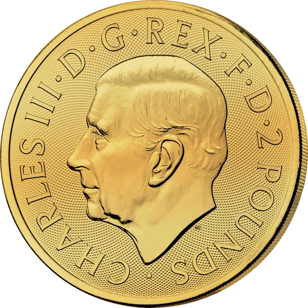 2 Pounds Großbritannien British Lion 2025 Golden Holographic