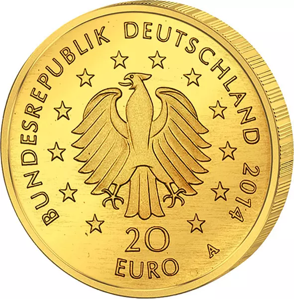 20 Euro BRD Deutscher Wald Kastanie 2014 Stempelglanz Vorzüglich