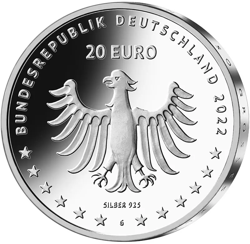 20 Euro BRD 225. Geburtstag Annette von Droste-Hülshoff 2022 Stempelglanz