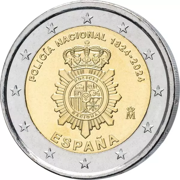 2 Euro Spanien 200 Jahre Spanische Nationalpolizei 2024