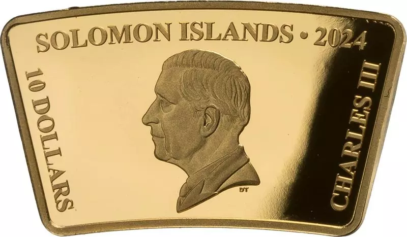 10 Dollars Salomonen Drache 2024 + Glückspfennig vollvergoldet div. Jahre