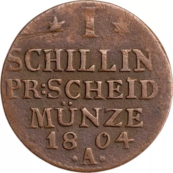 1 Schilling Preußen König Friedrich Wilhelm III. 1804-1806