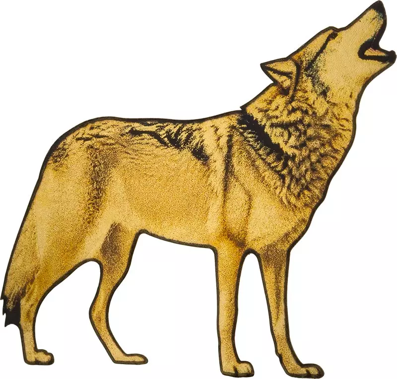 100 Francs Kongo Wildlife in Golden Shapes Wolf 2025