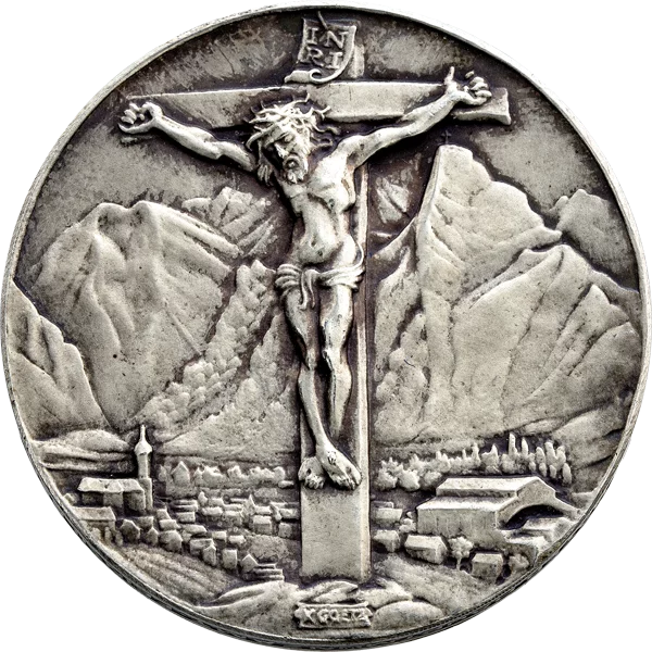 Silbermedaille Oberammergau Passionsspiele 1930