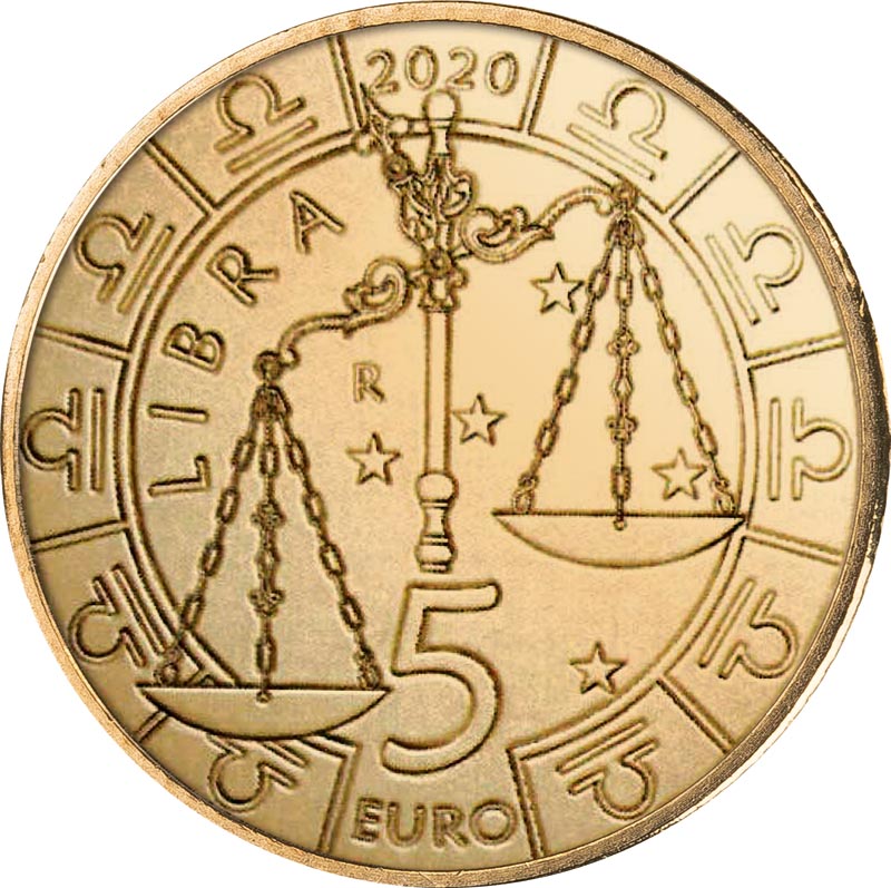 5 Euro San Marino Tierkreiszeichen Waage 2020