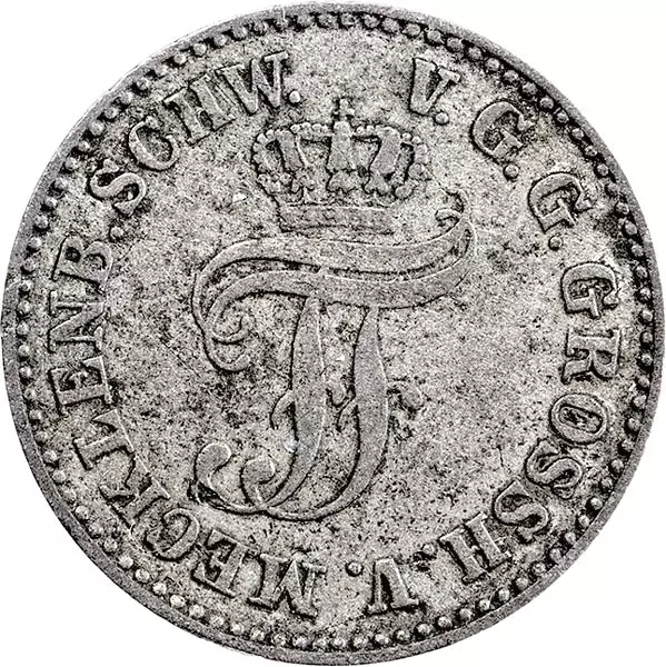 1/48 Taler Mecklenburg-Schwerin Großherzog Friedrich Franz II. 1852-1866