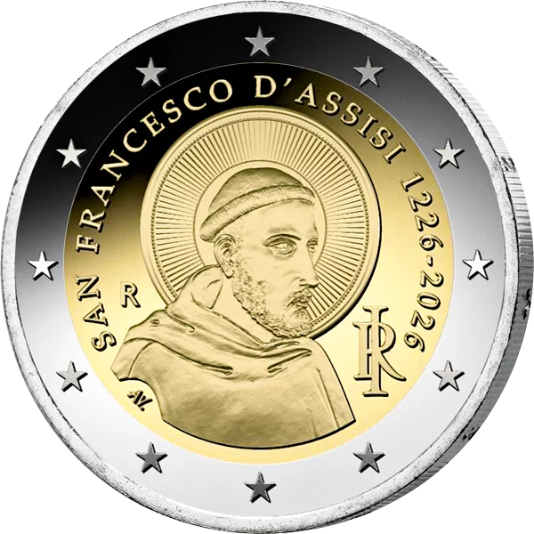 2 Euro Italien 800. Todestag Franz von Assisi 2026