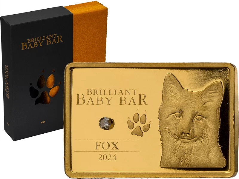 5 Dollars Niue Brilliant Baby Bar Fuchs 2024