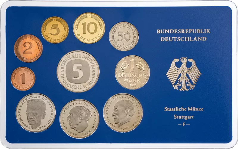BRD-Kursmünzen-Serie 1983 Polierte Platte