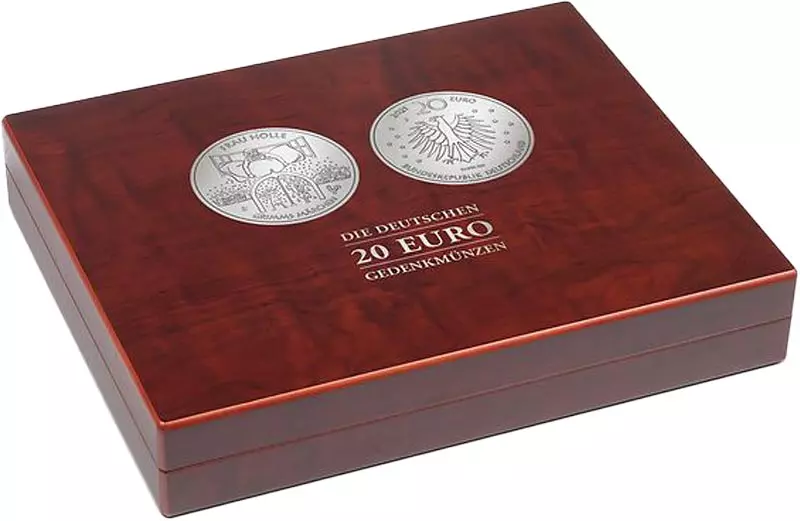 Holz-Etui VOLTERRA Duo Deluxe für 60 20-Euro-Gedenkmünzen BRD