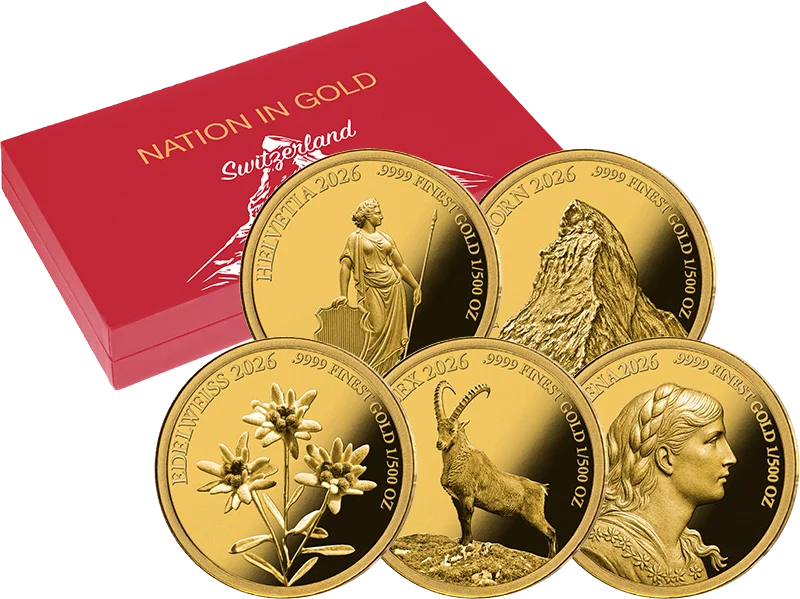 5 x 10 Dollars Salomonen Nation in Gold Switzerland 2026