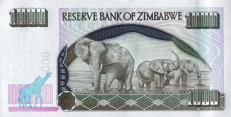 1.000 Dollar Simbabwe Banknote Chiremba 2003