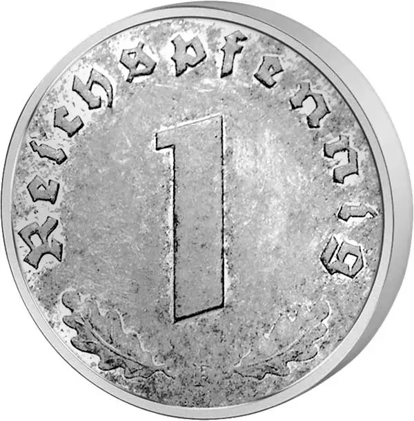 1 Pfennig Drittes Reich Ohne Hakenkreuz 1945-1946