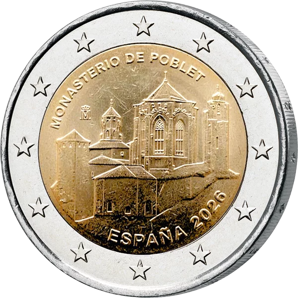 2 Euro Spanien UNESCO Kloster Poblet 2026