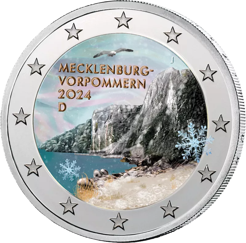 2-Euro-Künstlerausgabe Mecklenburg-Vorpommern Königsstuhl