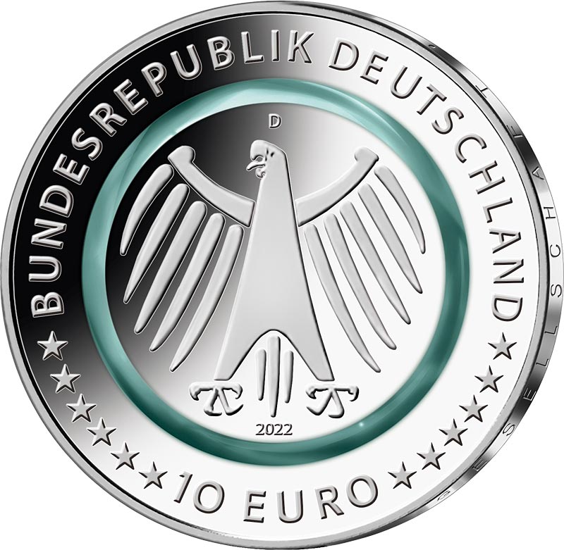 10 Euro BRD Pflege 2022 Polierte Platte BuW