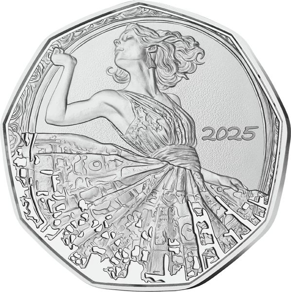 5 Euro Österreich Tanz dich frei - 200. Geburtstag Johann Strauss 2025