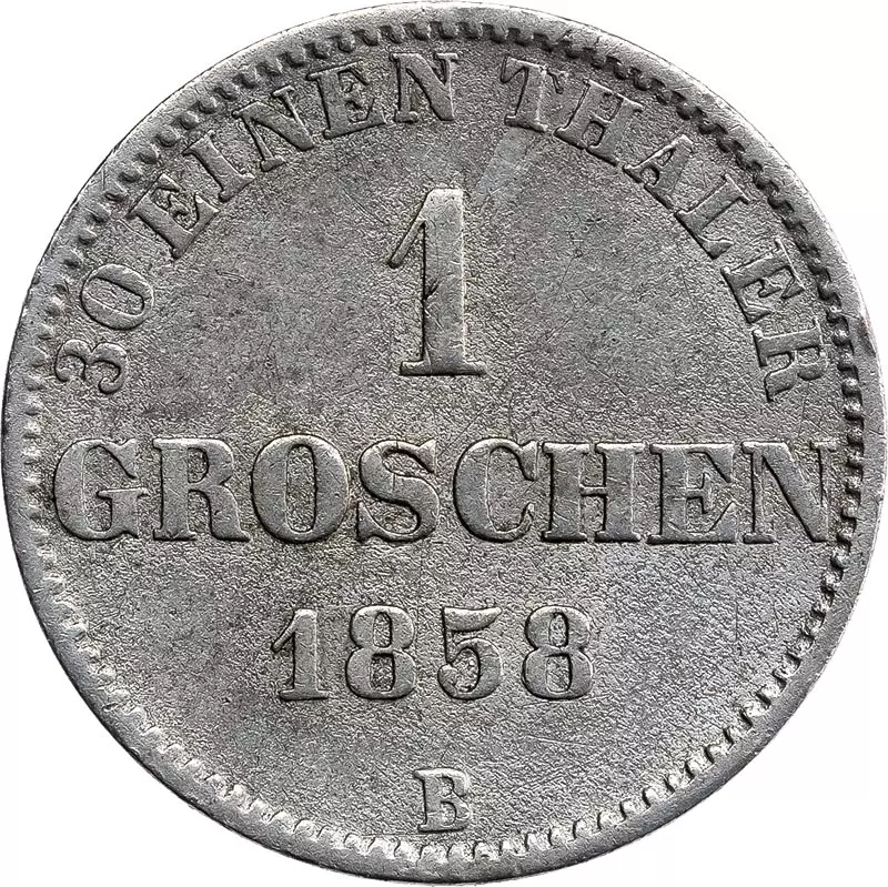 1 Groschen Oldenburg Nikolaus Friedrich Peter 1858