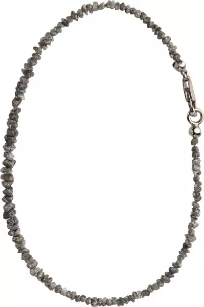 Armband Silber mit platinfarbenen Rohdiamanten