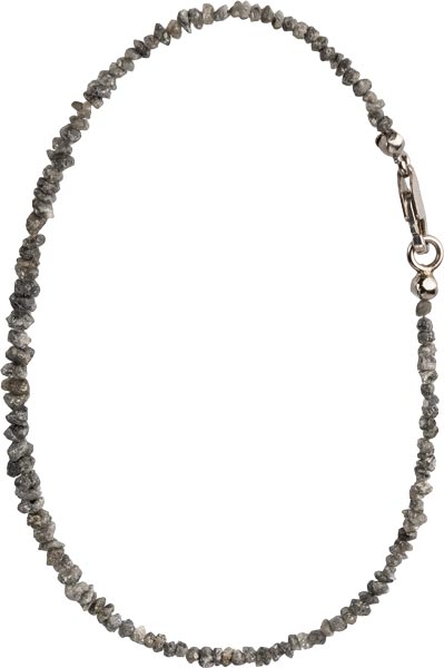 Armband Silber mit platinfarbenen Rohdiamanten