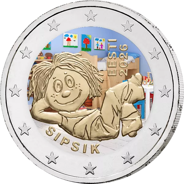 2 Euro Estland Sipsik 2026 mit Farb-Applikation
