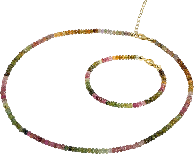 Sparset Armband und Collier Turmalin