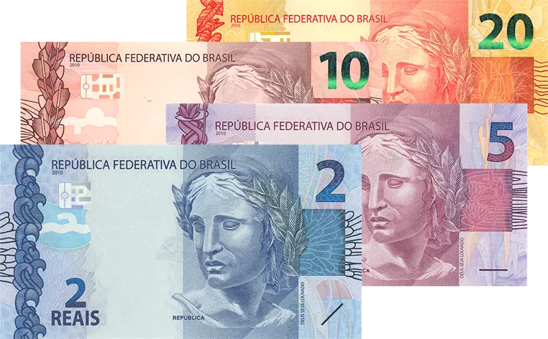 4er Banknoten-Set Brasilien 2012-2024