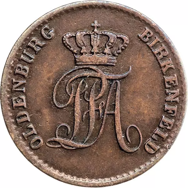 2 Pfennig Oldenburg Peter Friedrich August 1848