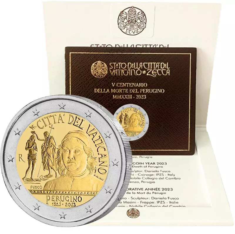 2 Euro Vatikan 500. Todestag Pietro Perugino 2023