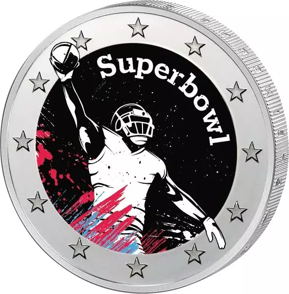 2-Euro-Künstlerausgabe Superbowl 2024